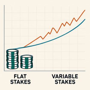 Bankroll growth comparison chart 300x300 - Flat Betting vs Variable Stakes: Which Wins Long-Term?