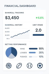 financial dashboard betting bankroll 200x300 - Long-Term Sports Betting Success: Taking the Strategies for Bankroll Management