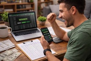 celebrating sports betting success 300x200 - Why Winning Bettors Focus on Beating the Line, Not the Game